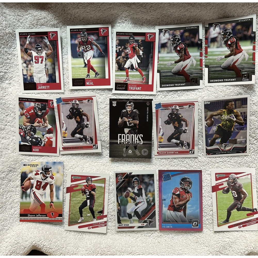 Panini Lot of 15 Atlanta Falcons Football Trading Cards (Z1)